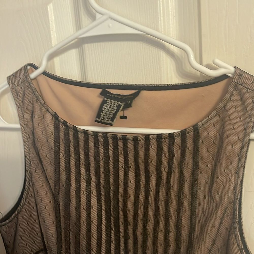 BCBG MaxAzria Vintage Black tan top size small - Picture 2 of 7